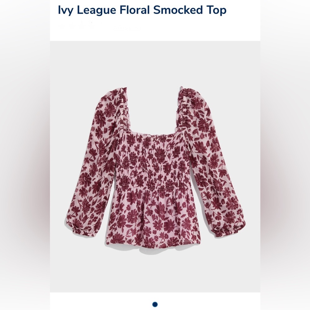 Women’s Ivy League Floral Smocked Top from Vineyard Vines Size XL